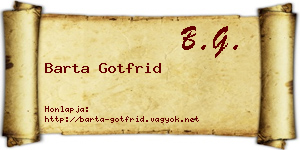 Barta Gotfrid névjegykártya